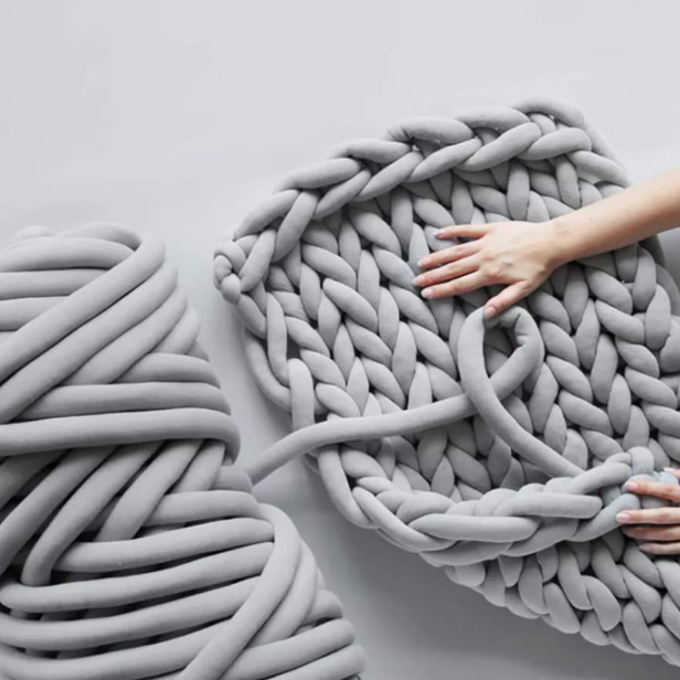 Arm knitting -  a snuggle blanket