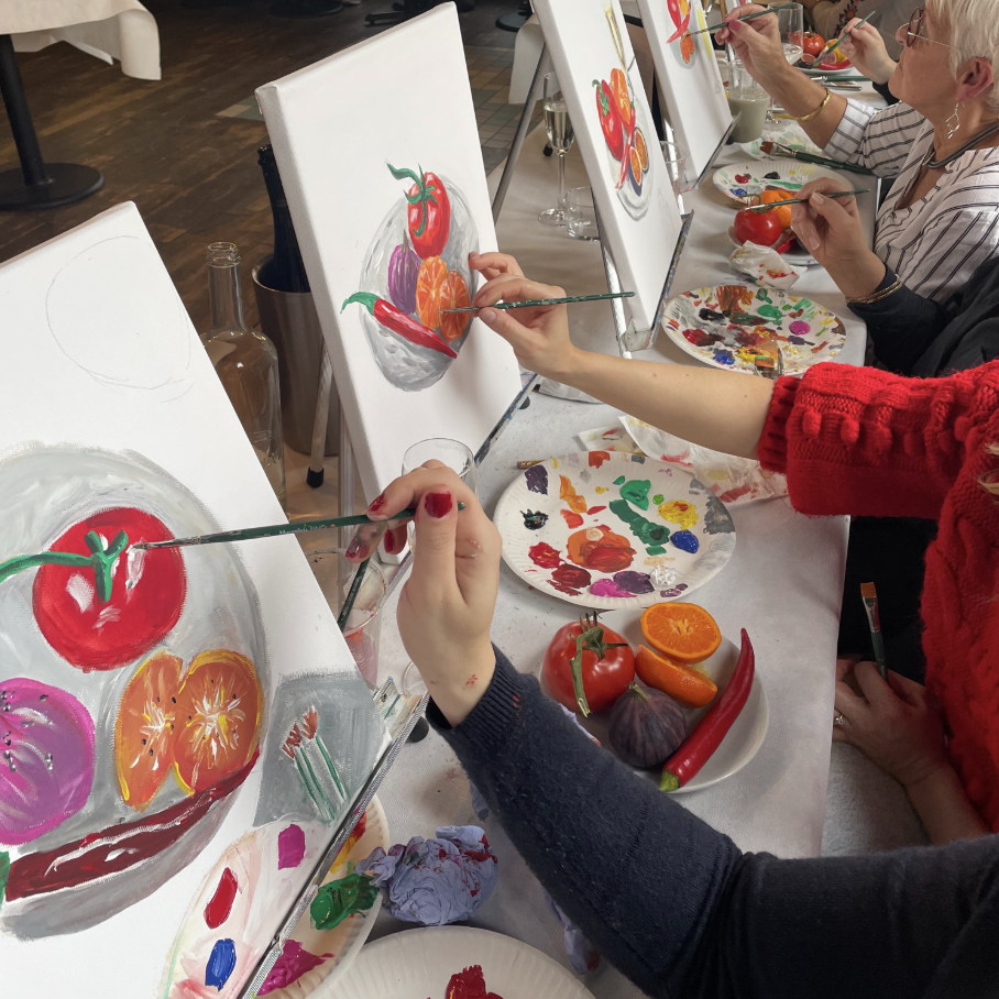 Beginner Acrylic Painting: Fruit & Veg Still Life