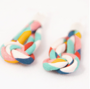 Liberty Print Knot Drop Cord Earrings