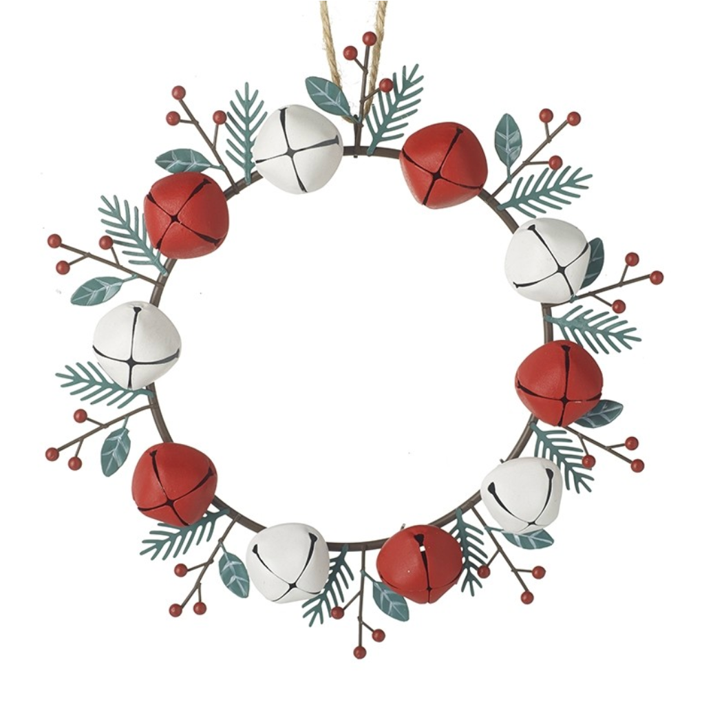 Metal Bells Christmas wreath 17cm