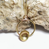 Circle & Blossom necklace