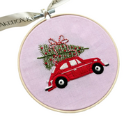 Christmas tree & car embroidery kit