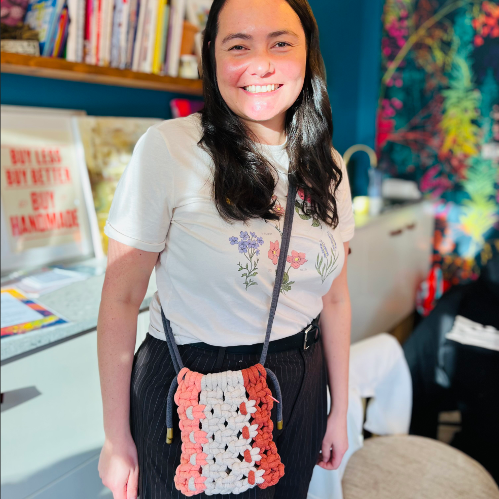 Workshop macrame bag making with Knottypotty