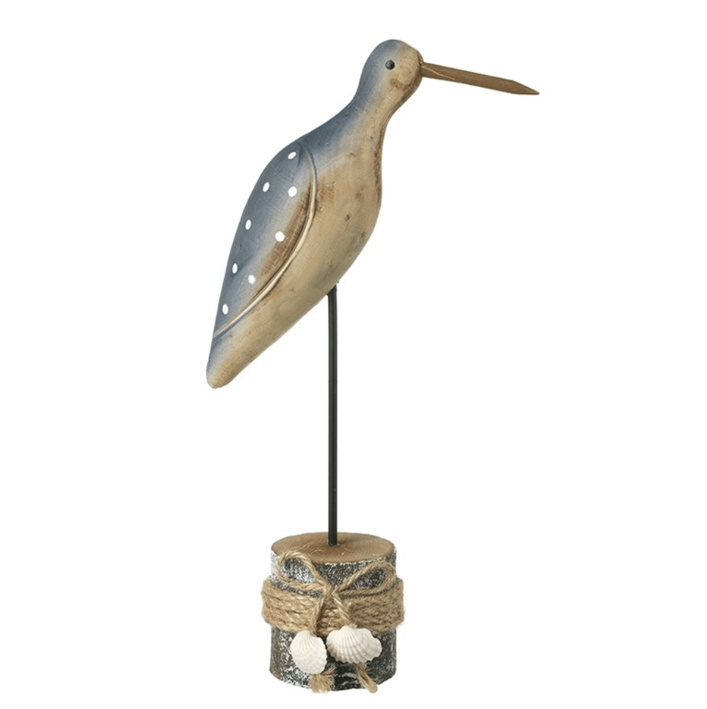 Clever Hands Hand Carved Wooden Bird Ornament on Bark Base