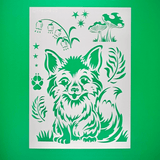 Stencils for fabric or paper