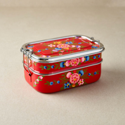 Tiffin-Style lunchbox in cotton gift bag