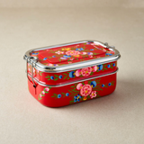 Tiffin-Style lunchbox in cotton gift bag