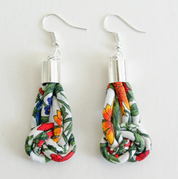 Liberty Print Knot Drop Cord Earrings