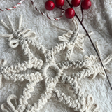 Christmas Macrame Snowflake decorations workshop
