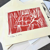 Luxury linocut & print kit with art card