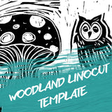 Linocut - Woodland template download