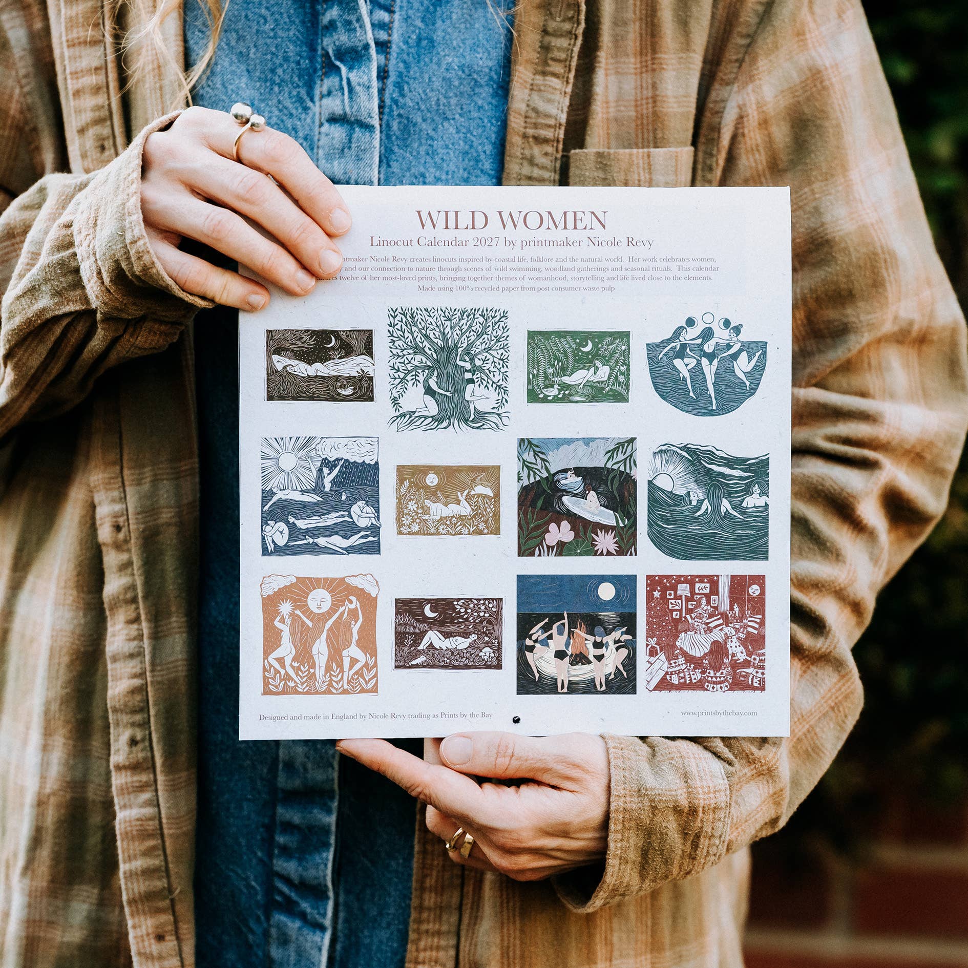 Wild Women Linocut Calendar 2027 by Nicole Revy