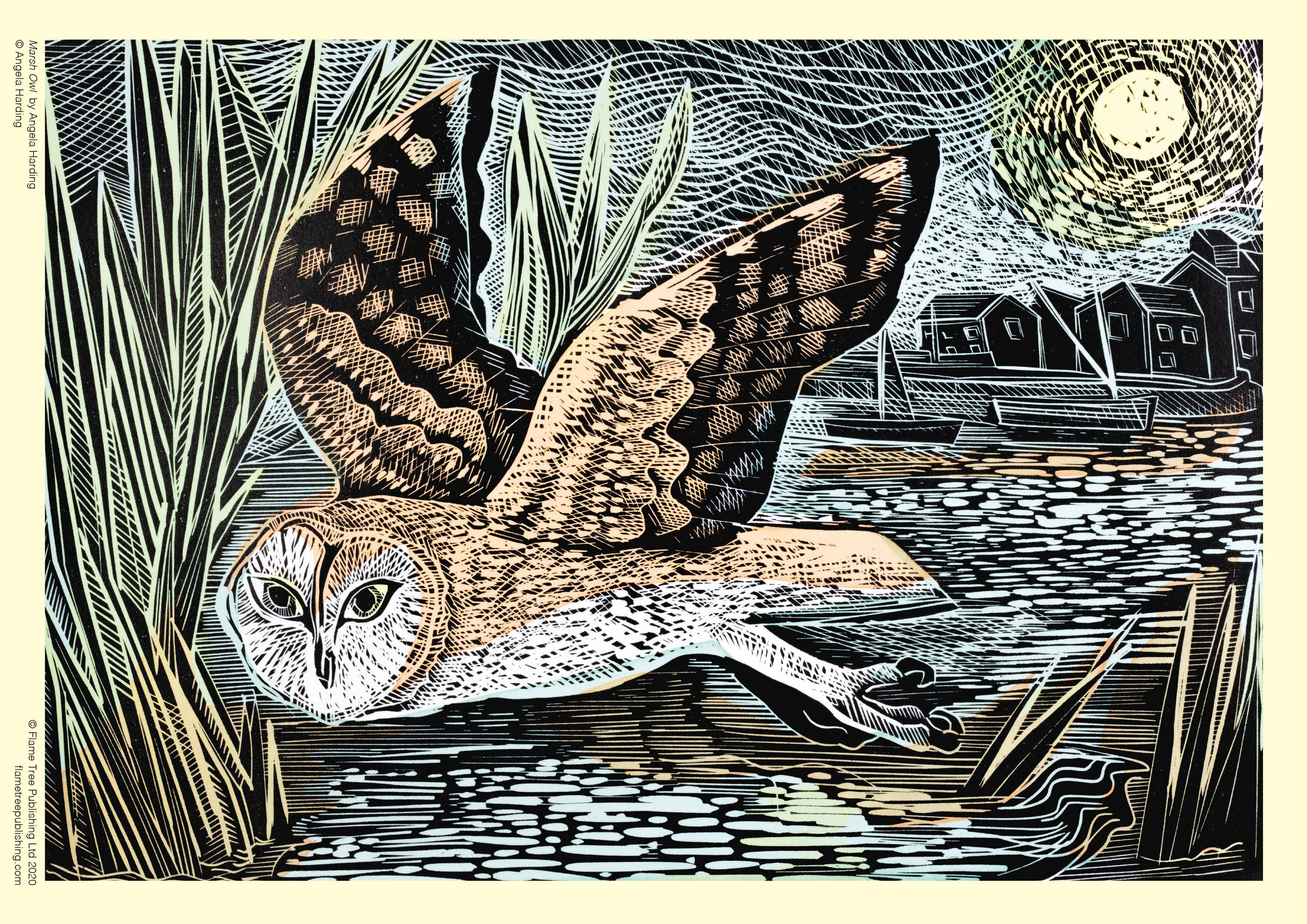 Marsh Owl Sustainable 1000 Piece Jigsaw Puzzle