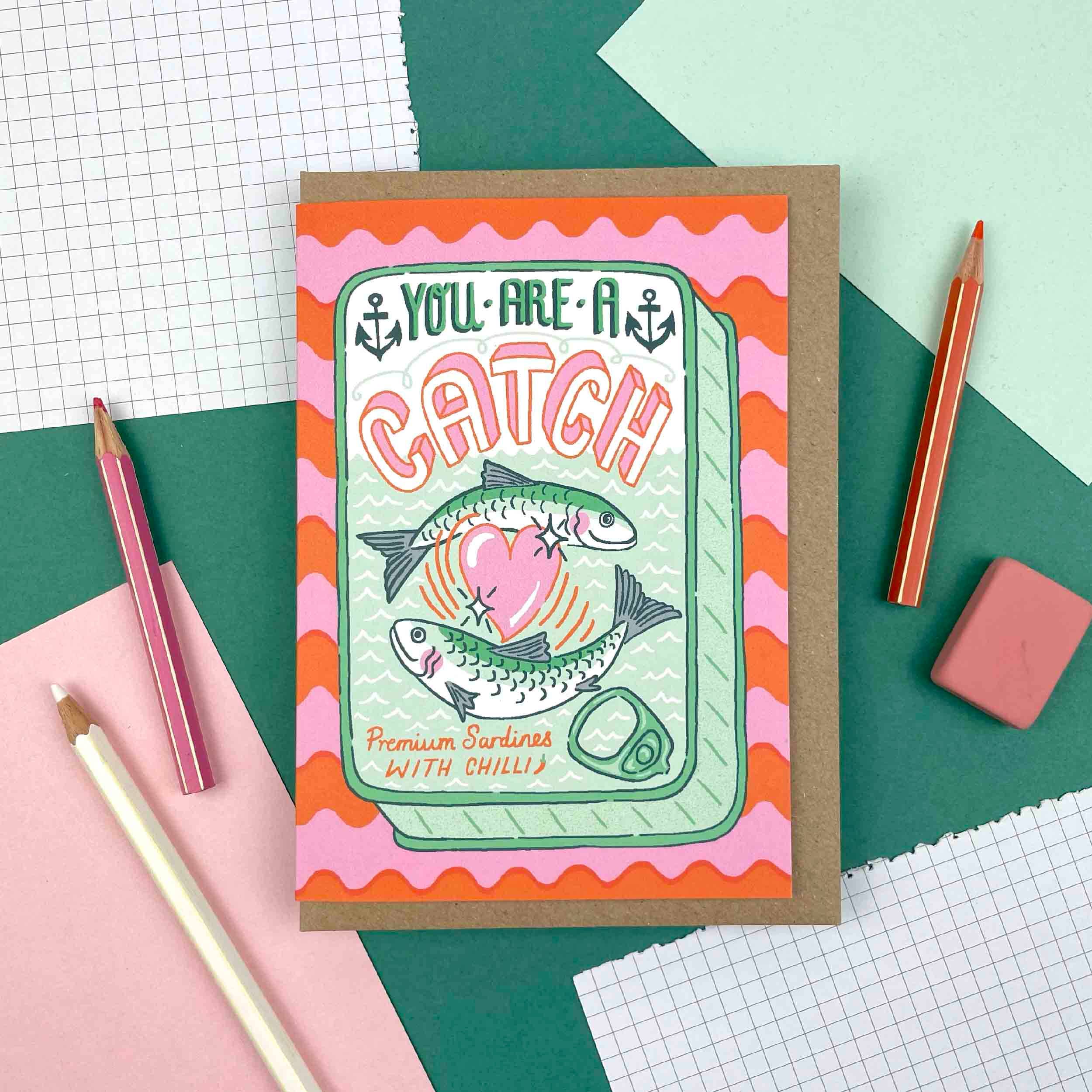 You Are A Catch Anniversary Card
