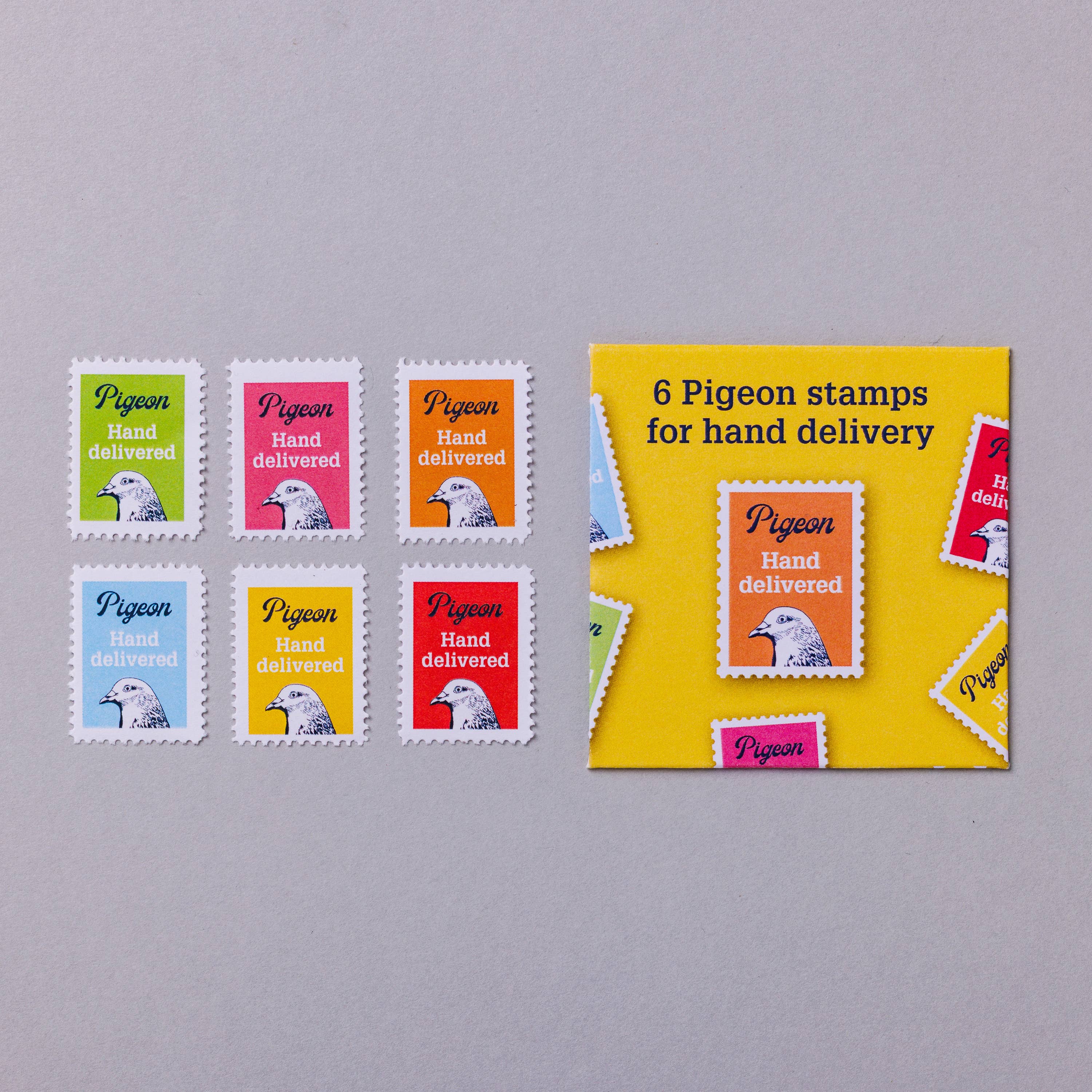 Pack of 6 hand delivery stamps, seals for letters