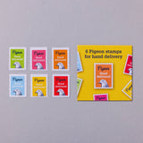 Pack of 6 hand delivery stamps, seals for letters