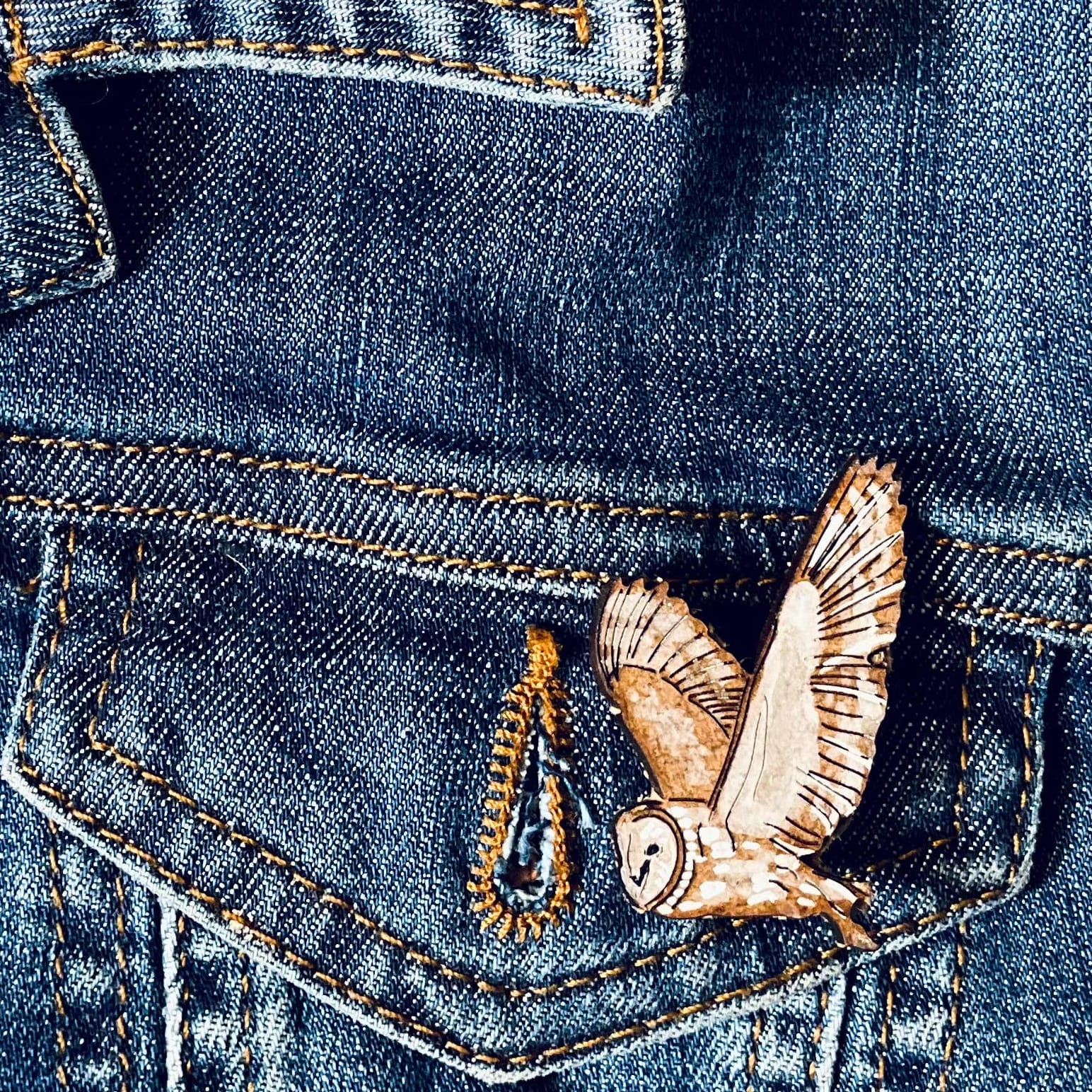 Lily Faith Barn Owl Mini pin Brooch