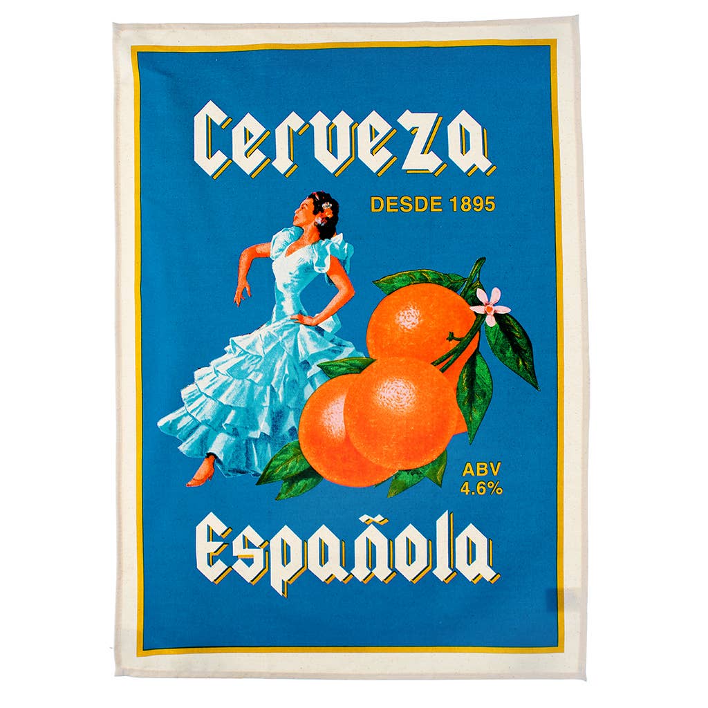 Cotton tea towel - Cerveza Española