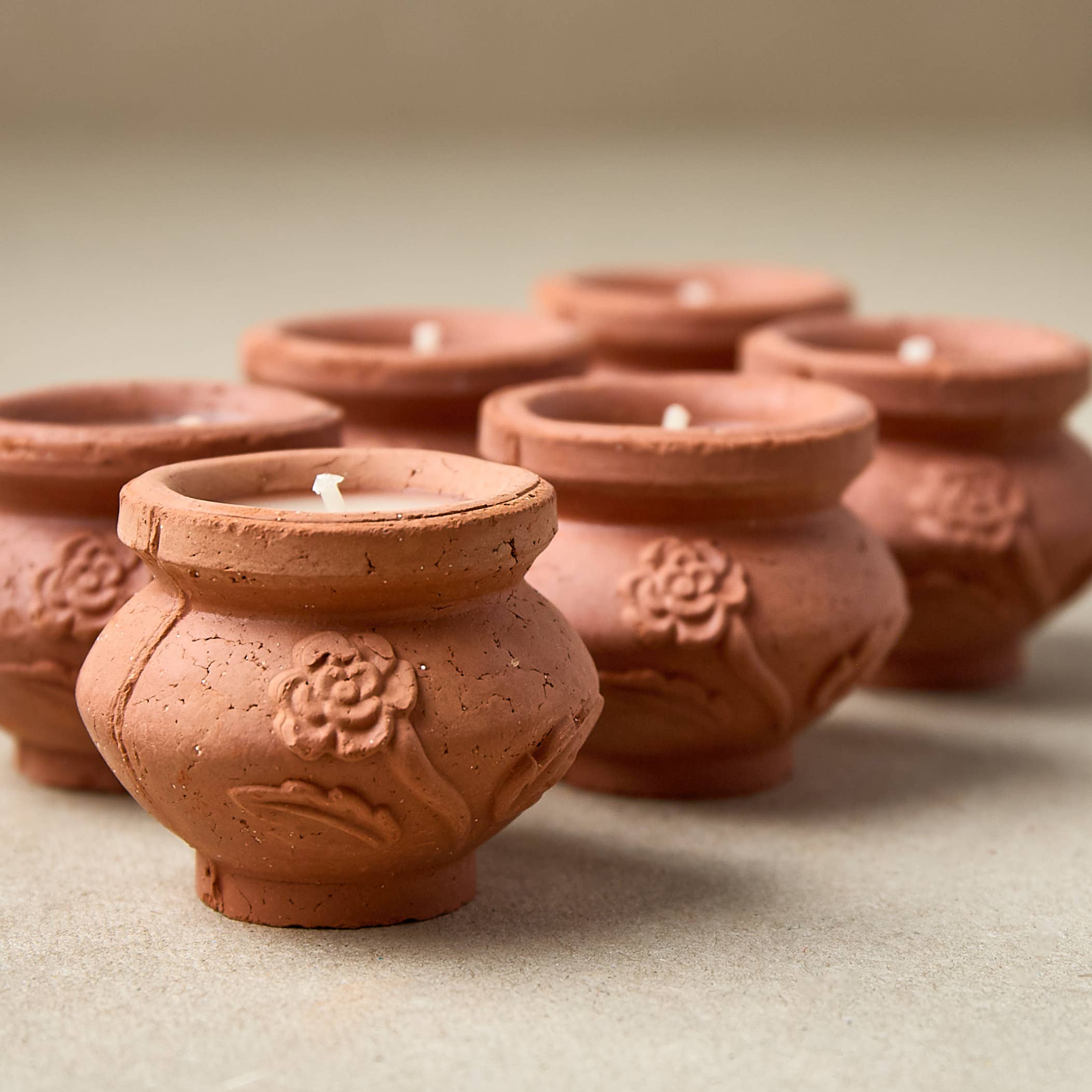 Handmade Terracotta candles - Megah Box of 6