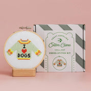 I love dogs cross stitch kit