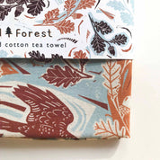 Autumn Woodland Cotton Tea Towel
