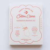 Cotton Clara friendship bracelet kit packaging on a white background