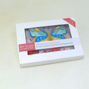 Handpainted butterfly brooch in blue