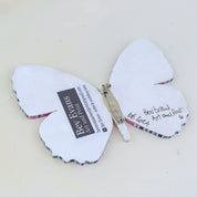 Handpainted butterfly brooch in blue