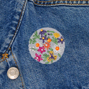 Hand Embroidered Floral Brooch