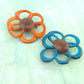 Flower brooch made from nut