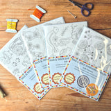 Stick and Stitch Embroidery: Folk Flowers transfer sheets