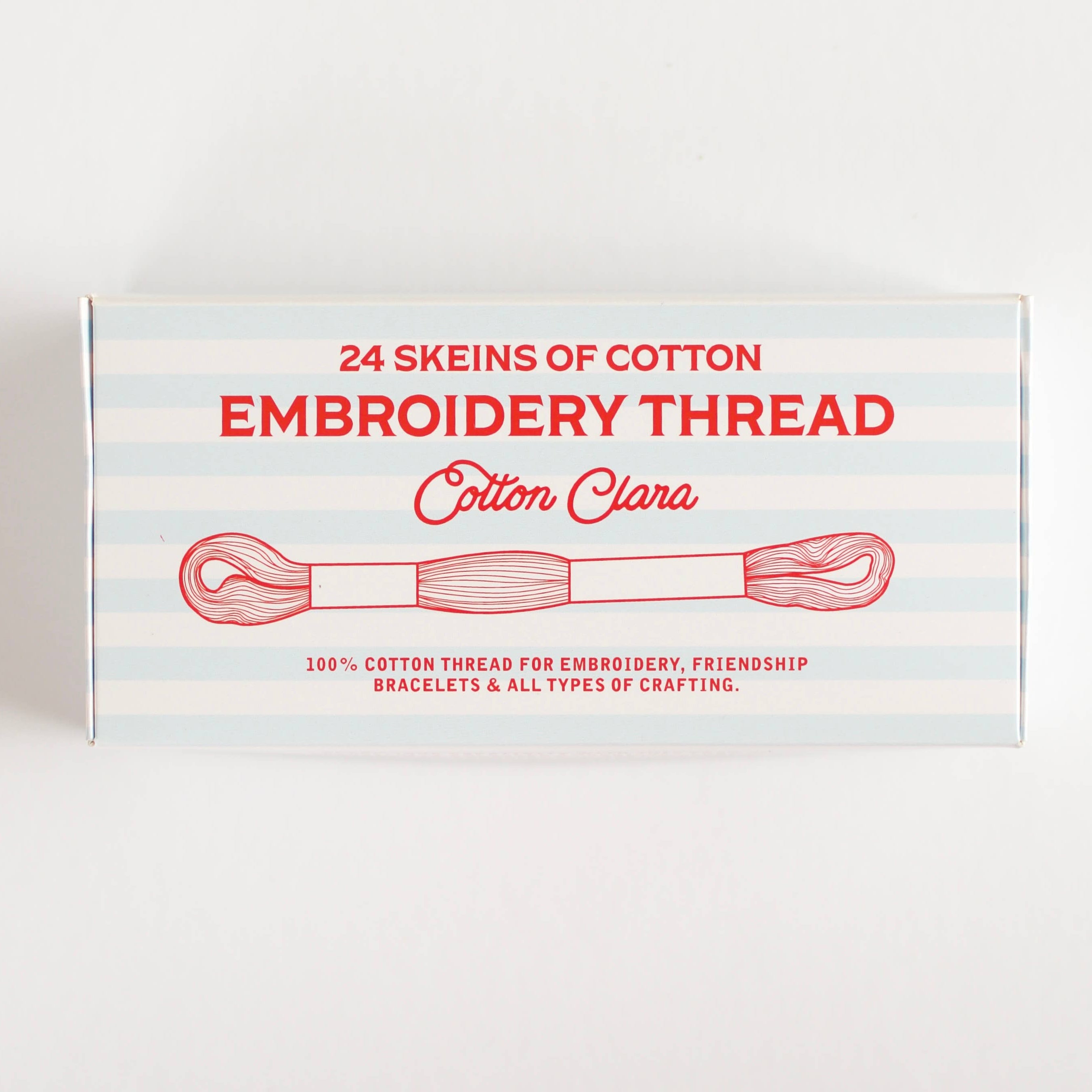 Box of Cotton Clara embroidery thread on a white background
