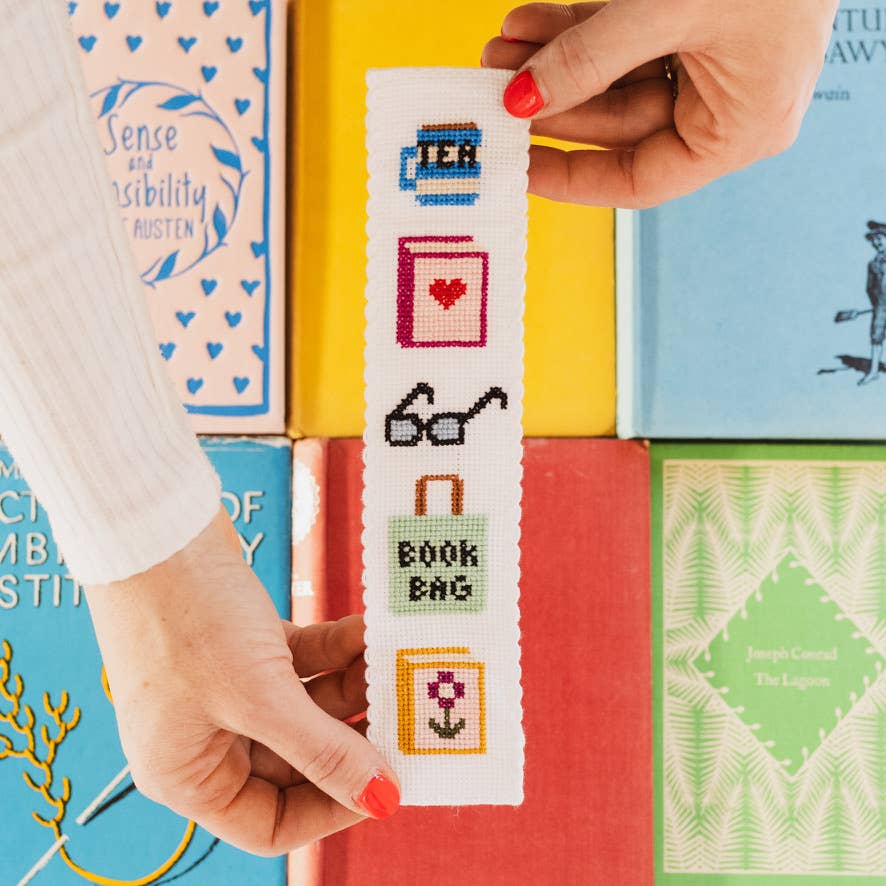 Bookish Cross Stitch Bookmark Kit