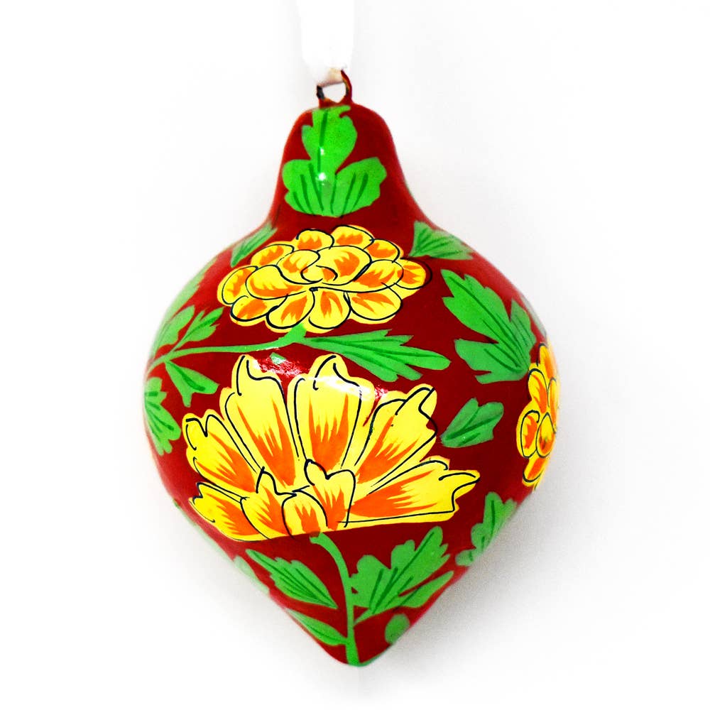 Hand-Painted Papier Mâché Lantern Bauble