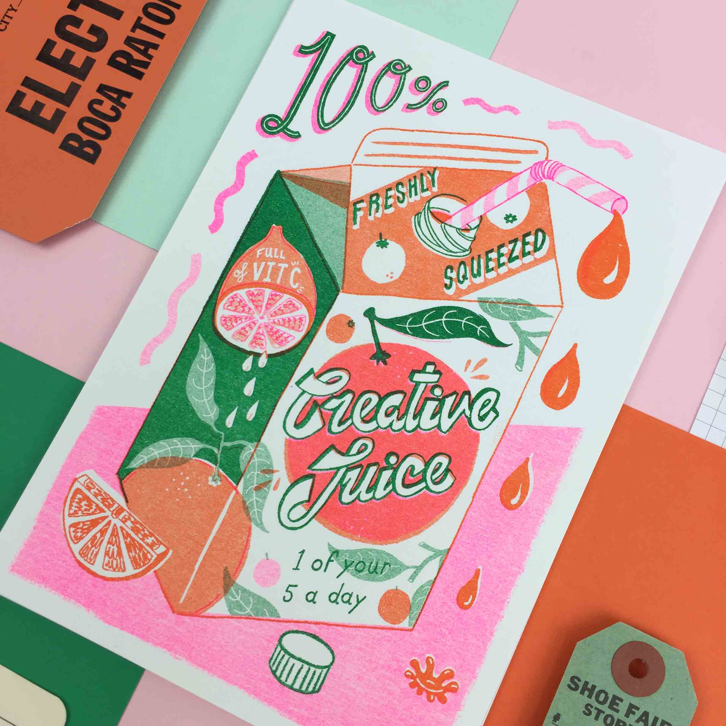 A5 Creative Juice Risograph Print