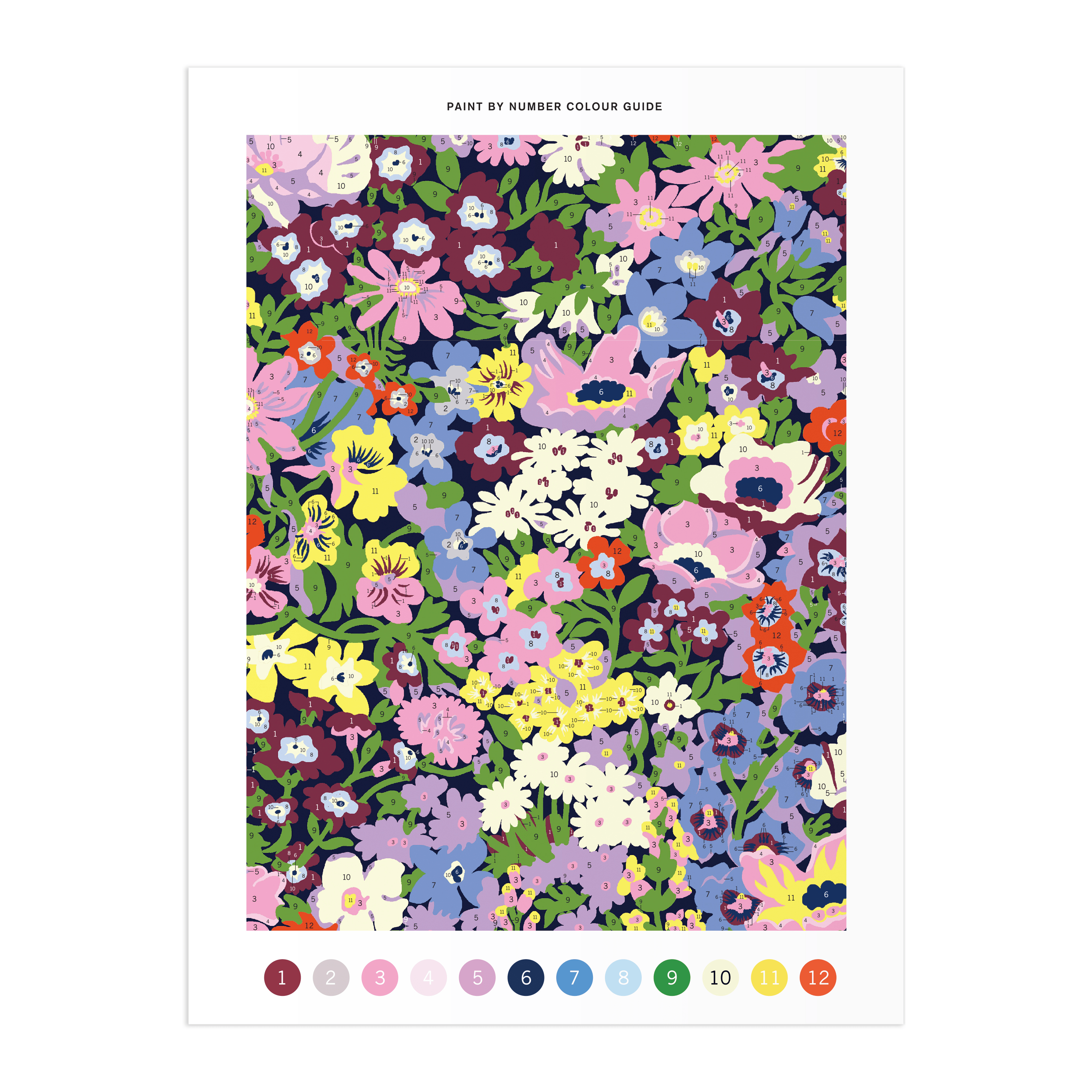 Abrams & Chronicle Liberty London paint by numbers kit floral