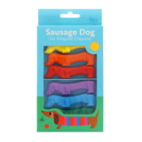 Sausage Dog Shaped Crayons, Set of 6 Colours