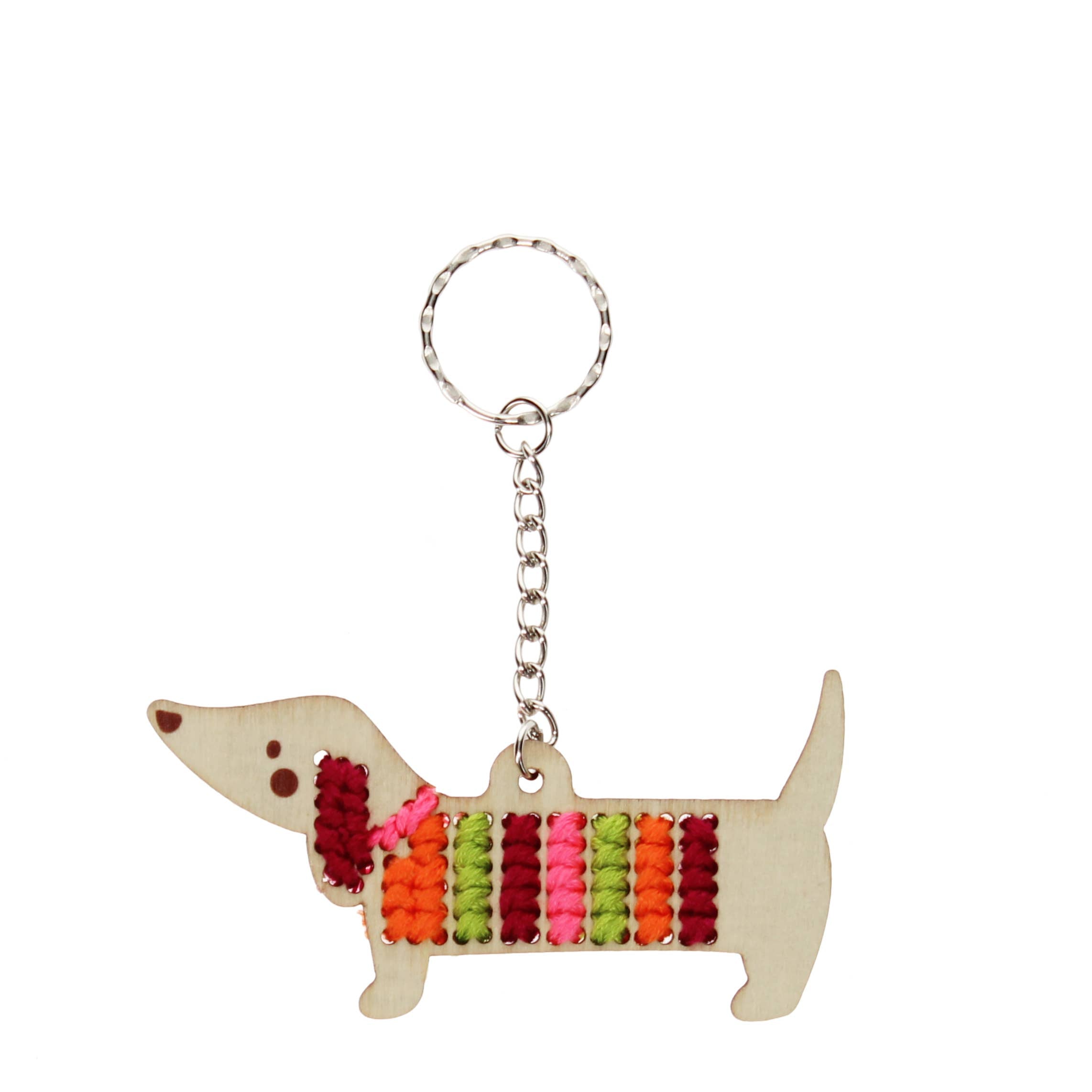 Sausage Dog Cross Stitch Keyring Kit (Age 6+)