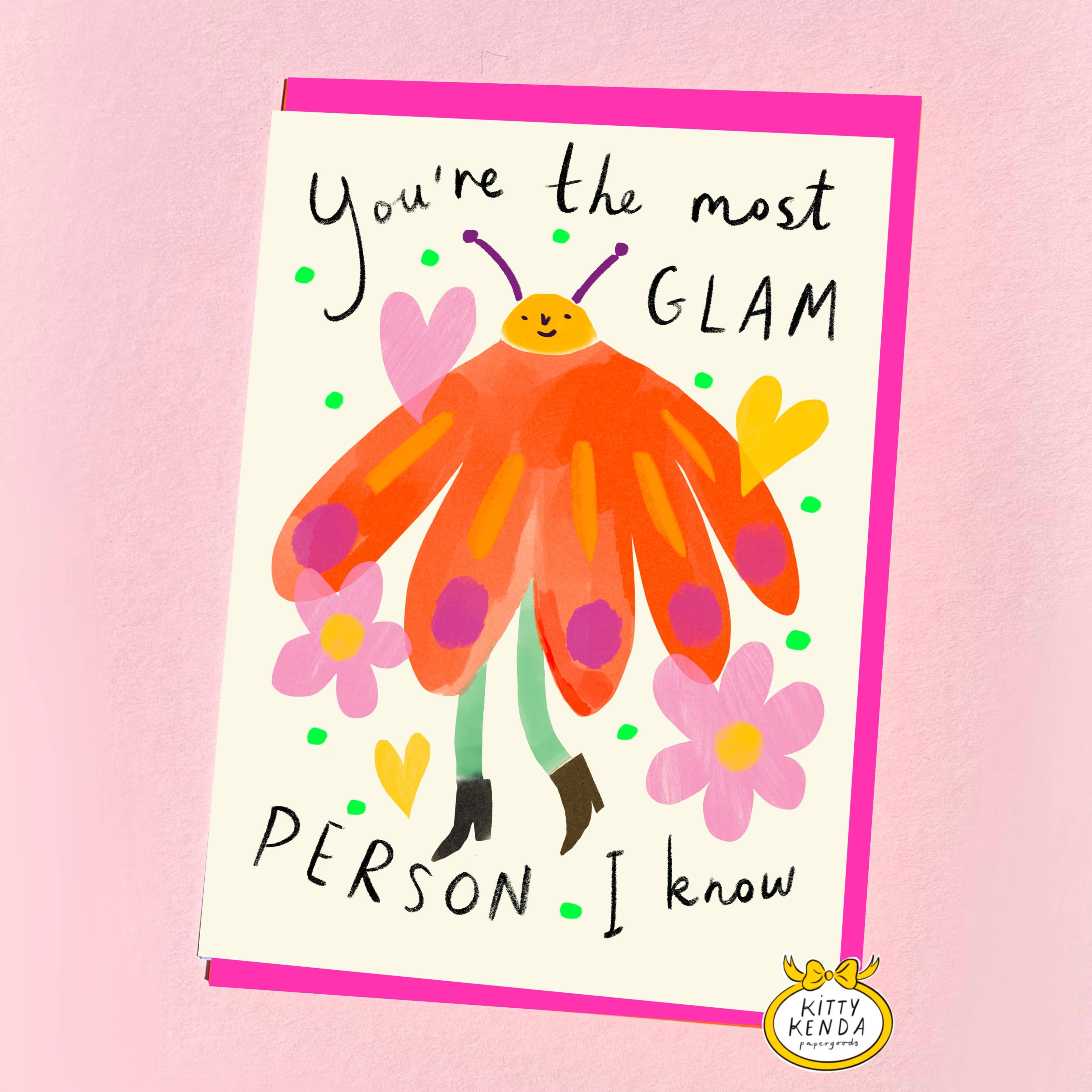 Kitty Kenda Papergoods Glam Flower Card 