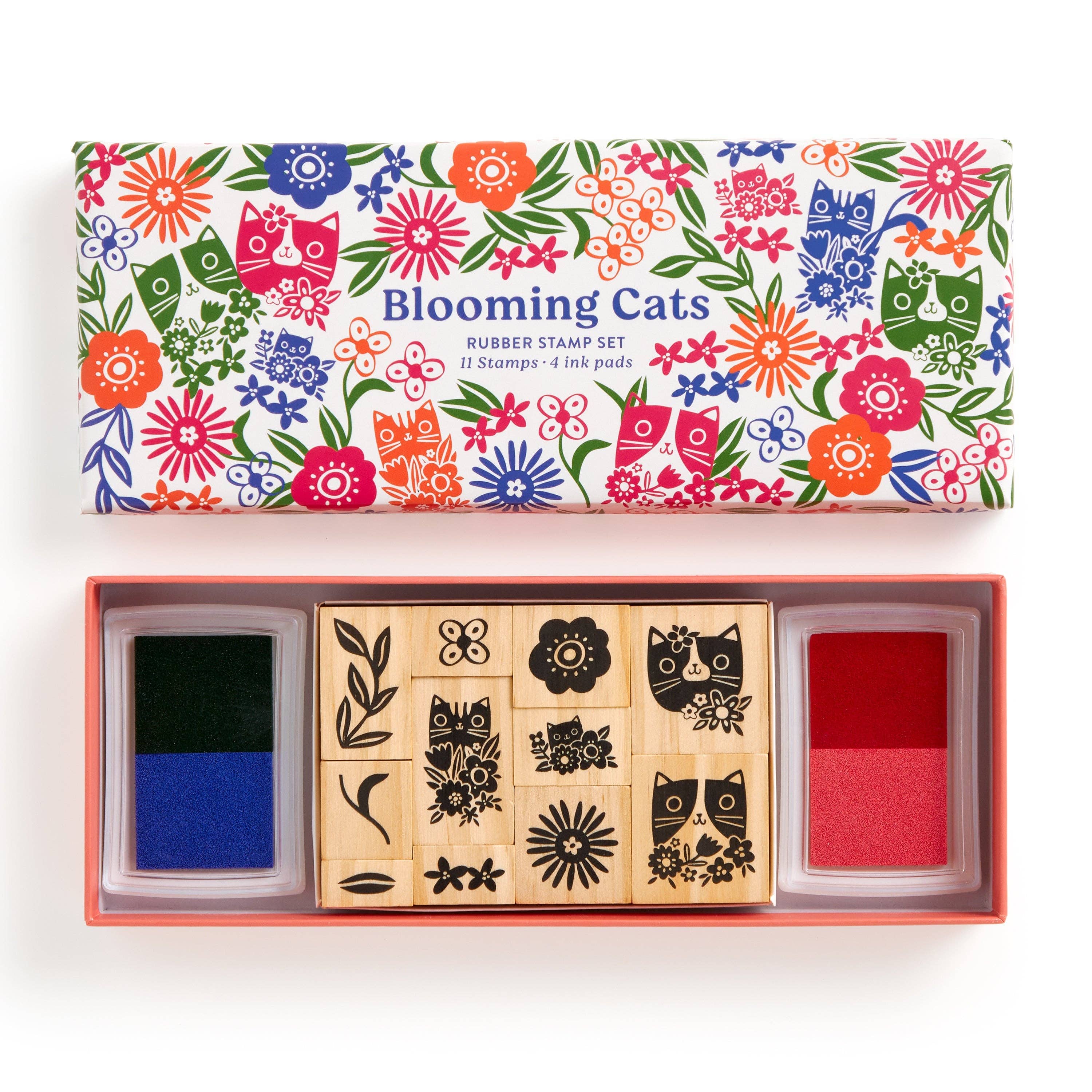 Abrams & Chronicle Blooming Cats Rubber Stamp Set