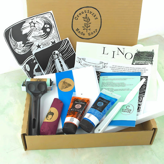 Linocut & print classic kit x2 ink