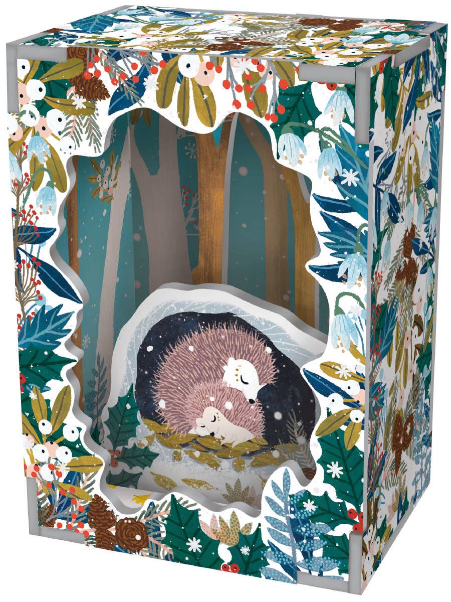 Hedgehogs Snowy Sanctuary Pop & Slot Diorama