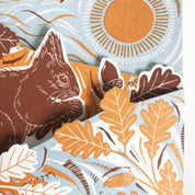 Autumn Woodland Squirrel Concertina Card