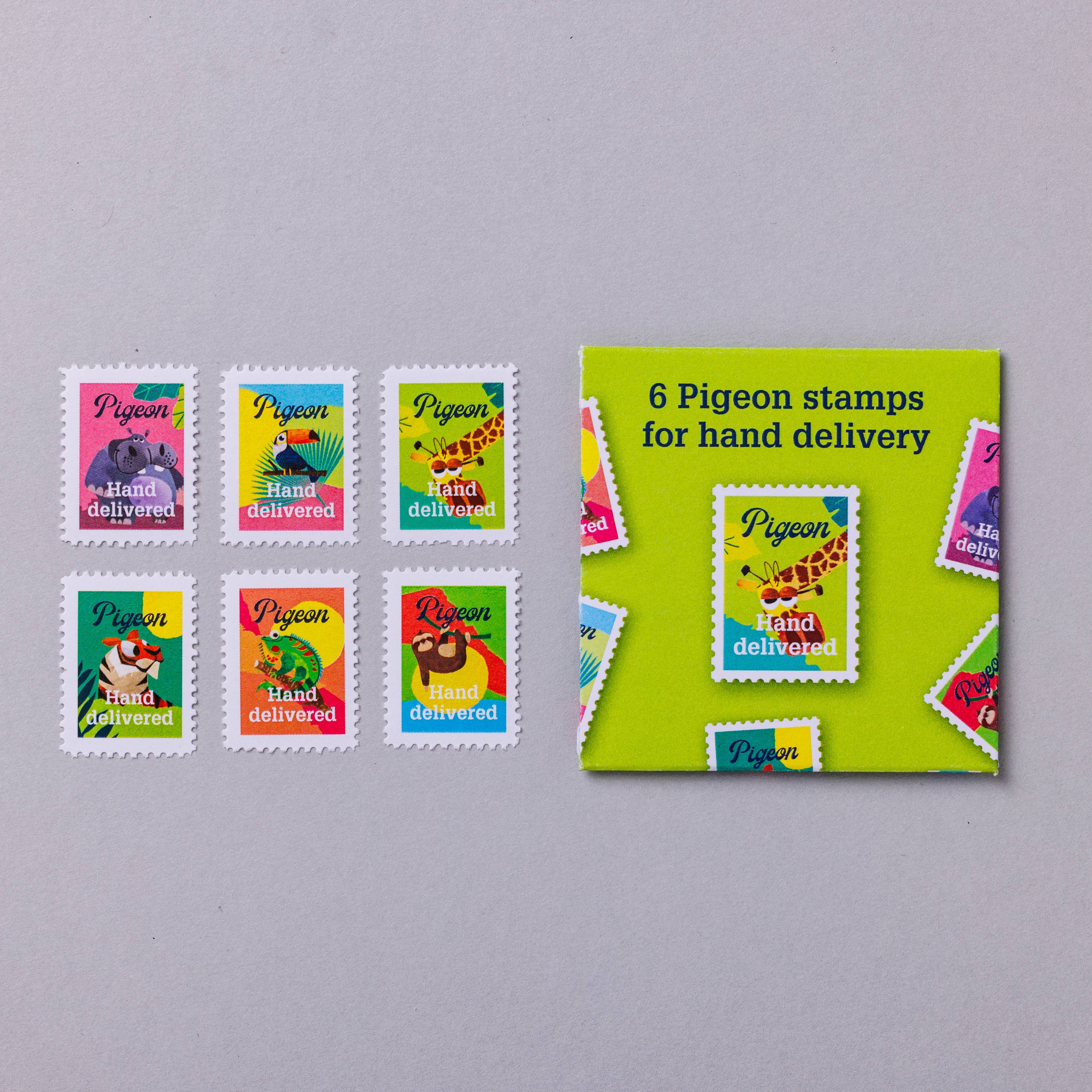 Pack of 6 hand delivery stamps, seals for letters