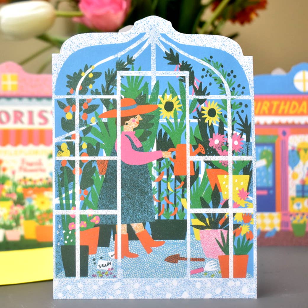 Greenhouse Greeting Card for Gardener or Plant Lover