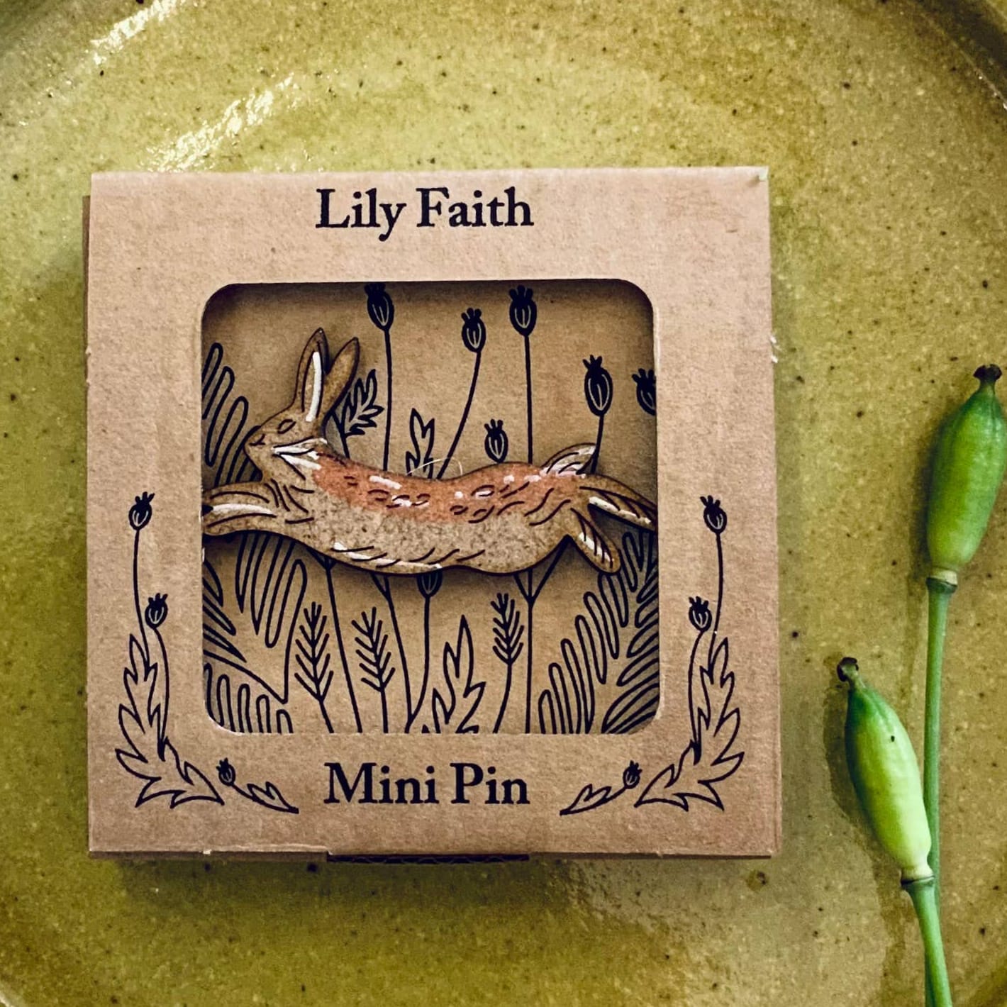 Lily Faith Hare Mini Pin Brooch