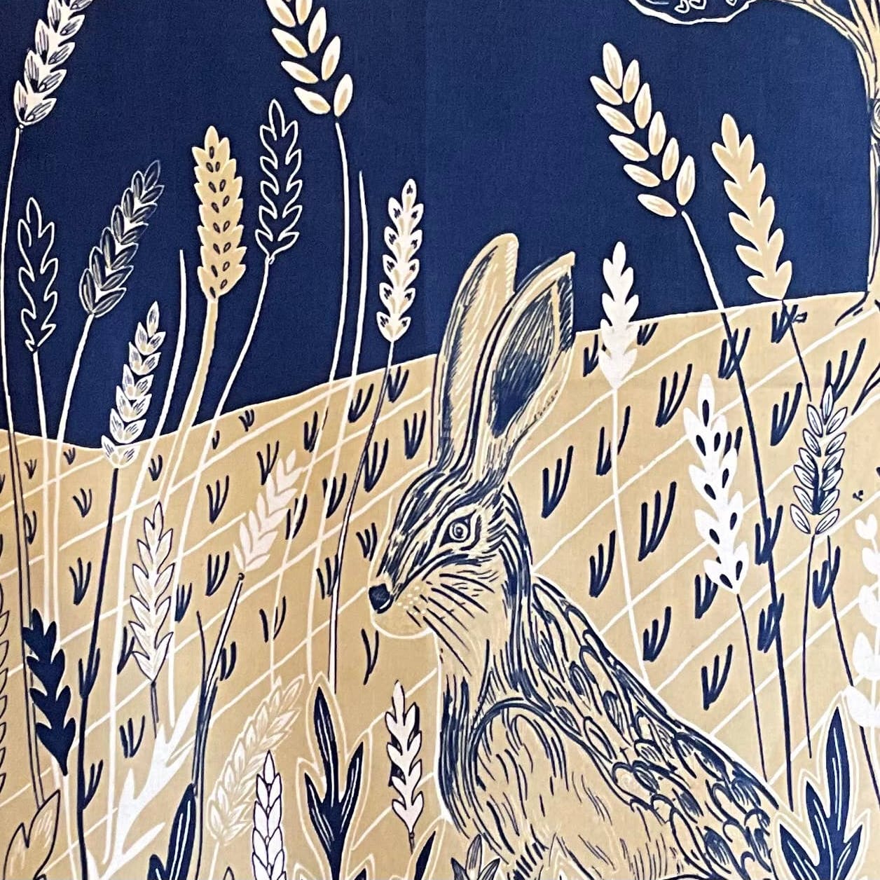 Lily Faith Hare Organic Cotton Tea Towel