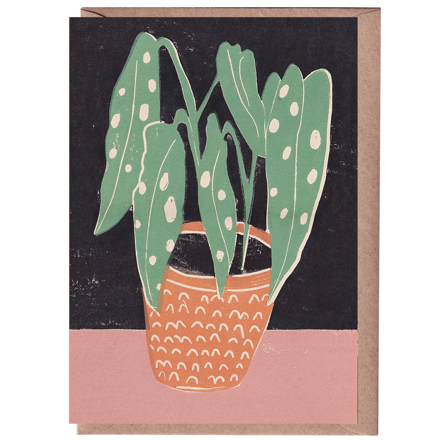 Card, Spotted Begonia