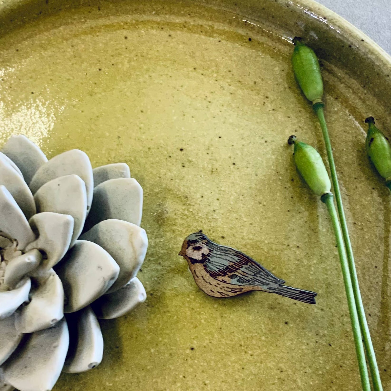 Lily Faith Blue Tit Mini Pin Brooch