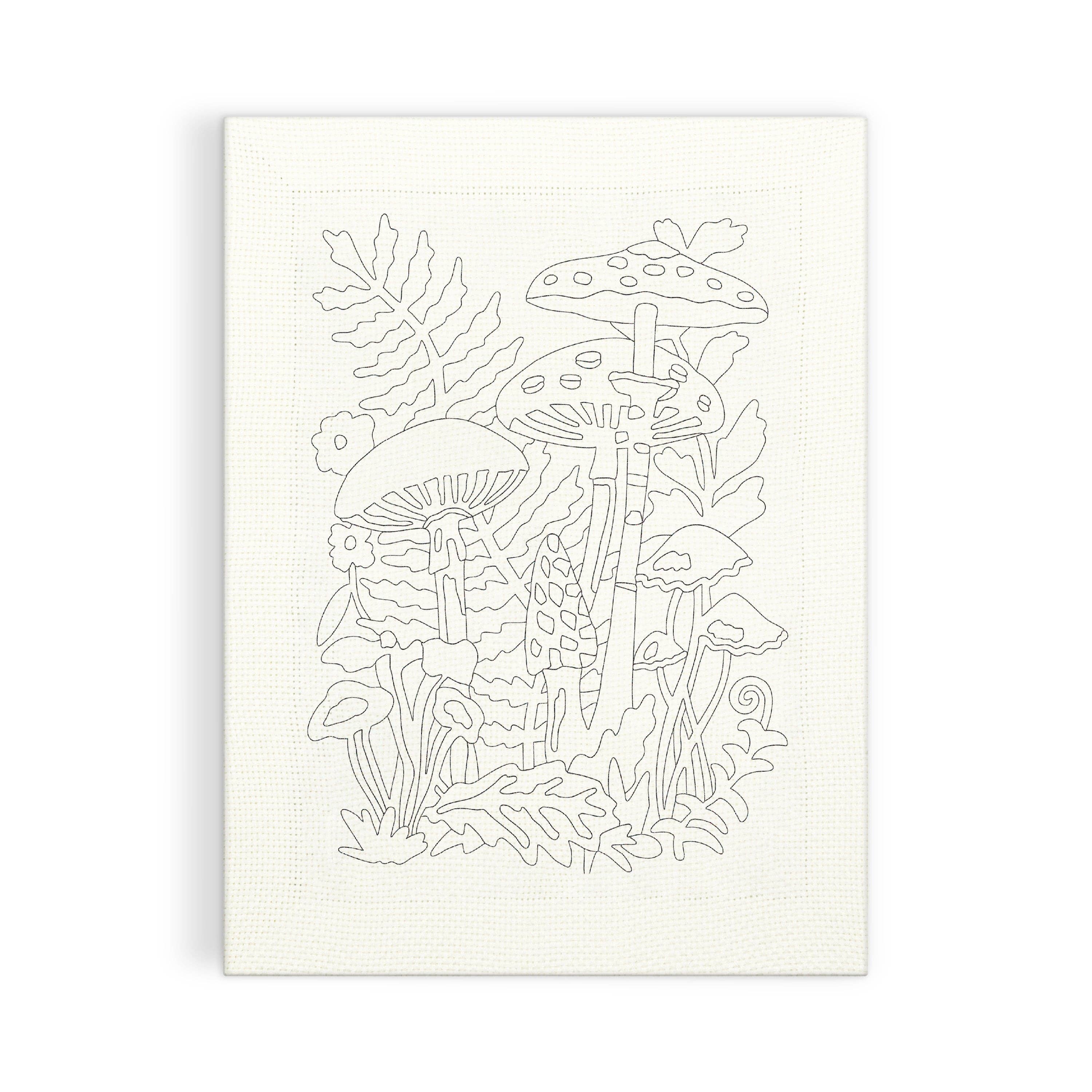 Woodland Mushrooms Punch Needle Kit
